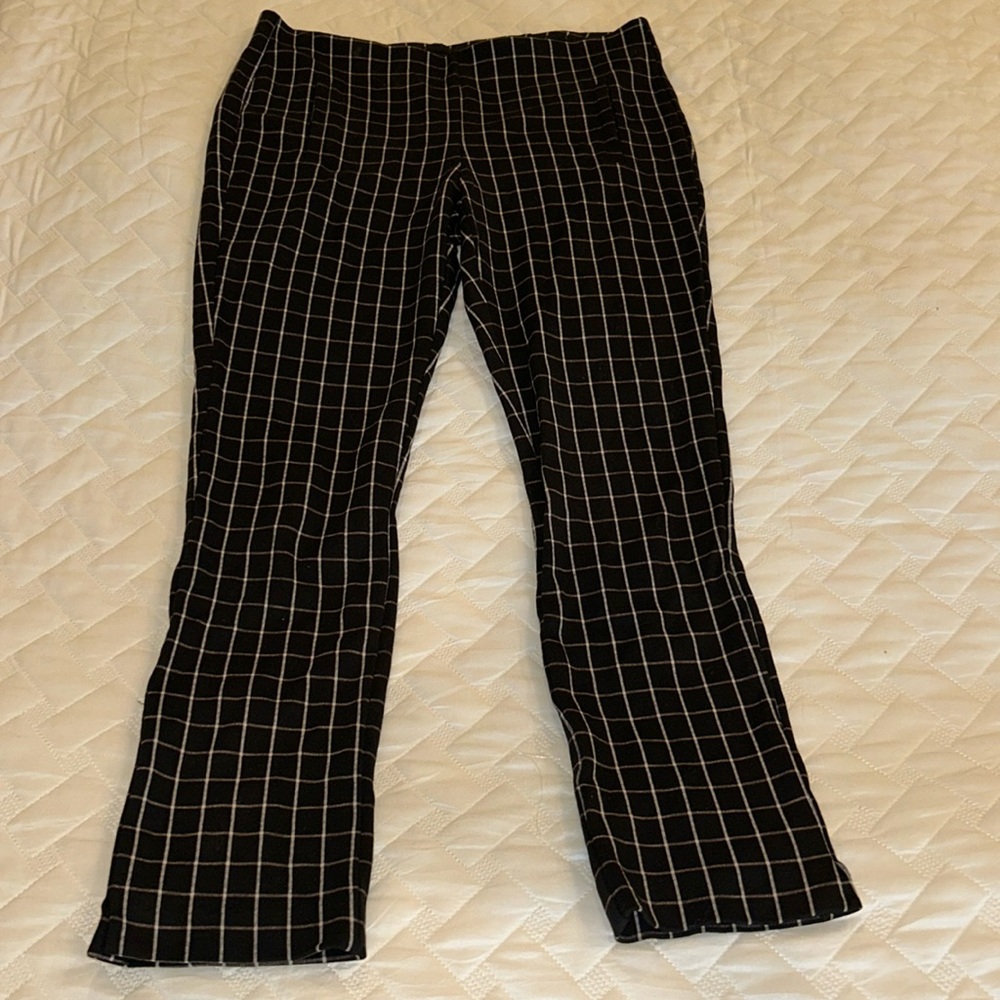 Chicos Juliet Windowpane Check ankle pants size 0.5 petite